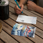 レイキャビクアイスランド水彩絵葉書 招待状