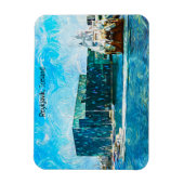 レイキャビクアイスランド油絵を描 マグネット (縦)