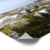 レイキャビクアイスランド美しい街並み写真 ポスター (角)