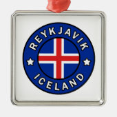 レイキャビクアイスランド メタルオーナメント (正面)