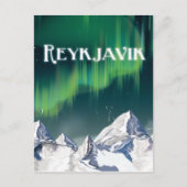 レイキャビクヴィンテージ旅行ポスター ポストカード (正面)