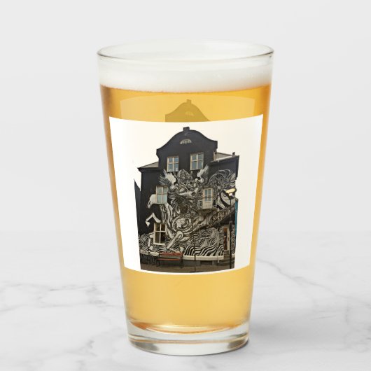 レイキャビク通りアート タンブラーグラス (ドリンク正面)