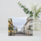 レイキャビク通りシーンアイスランドフォト ポストカード (スタンド正面)