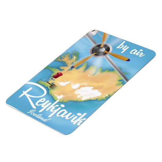 レイキャビク，アイスランドの休日の旅行ポスター マグネット (左側)