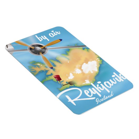 レイキャビク，アイスランドの休日の旅行ポスター マグネット (右側)