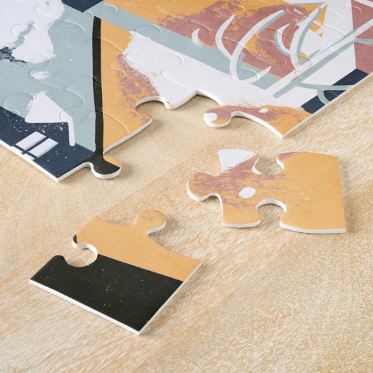 レイキャビク，アイスランドヴィンテージ旅行ポスター ジグソーパズル (側面)