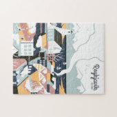 レイキャビク,アイスランドヴィンテージ旅行ポスター ジグソーパズル (横)