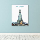 レイキャビク・ハルグリムスカーカ キャンバスプリント (インサイチュ (ウッドフロア))