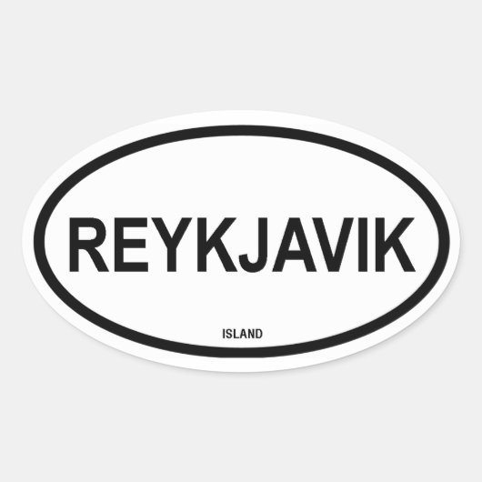 レイキャビク 楕円形シール (正面)