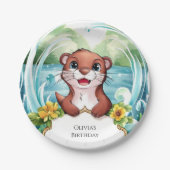 レイクお洒落オッタ誕生日 ペーパープレート (正面)