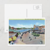 レイクアベアンドウェスレーレイクアスベリーパークNJヴィンテージ ポストカード (正面/裏面)