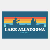 レイクアラトオナジョージアカヌー 長方形シール (正面)