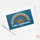 レイクアラトオナジョージアレインボー 長方形シール (封筒)