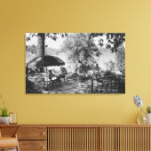 レイクアロードカリフォルニアロッジビュー&テラス キャンバスプリント (インサイチュ (リビング))