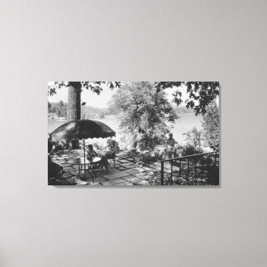 レイクアロードカリフォルニアロッジビュー&テラス キャンバスプリント (正面)