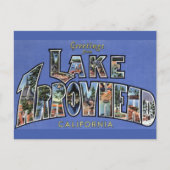 レイクアローヘッドカリフォルニアヴィンテージ旅行はがき ポストカード (正面)