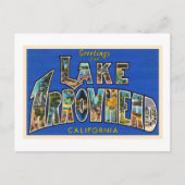 レイクアローヘッドカリフォルニアCAラージレター葉書 ポストカード (正面)