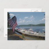 レイクアローワートのマリーナ国旗 ポストカード (正面/裏面)