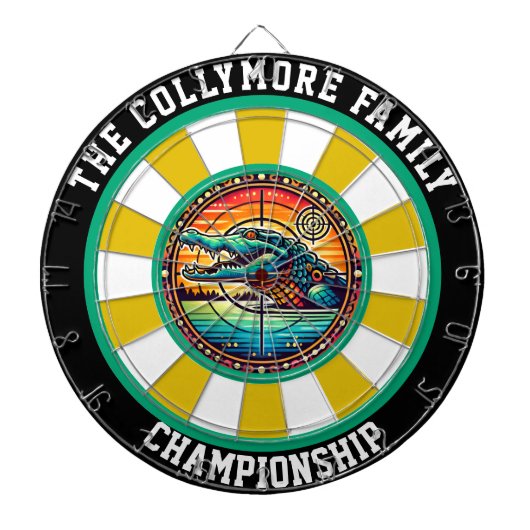 レイクアートのワニを狙う ダーツボード (正面)