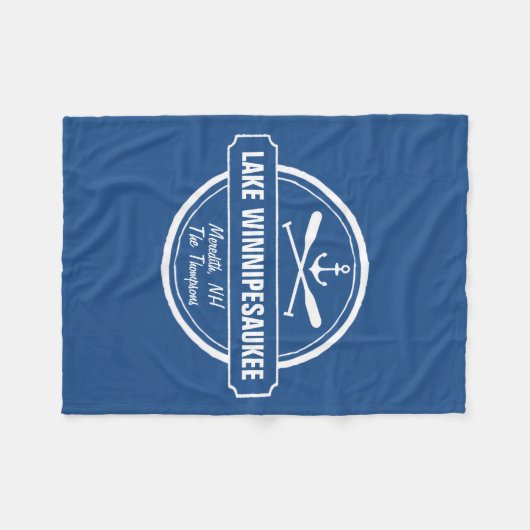 レイクウィニペサウキーNHカスタムタウン，名前，いかり フリースブランケット (正面(横))