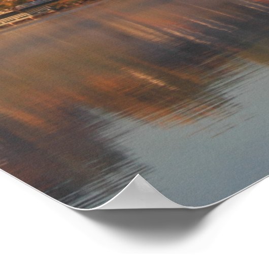 レイクウィニペスオーキーメレディス秋の朝 ポスター (角)