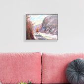 レイクウィロウバイバーモントオイルペインティング キャンバスプリント (インサイチュ (リビング))