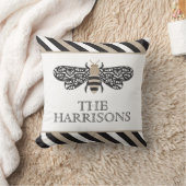 レイクウィングビーストライプのパーソナライズされた装飾用クッション クッション (ブランケット)