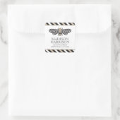 レイクウィングビーパーソナライズされた差出人住所ラベル スクエアシール (バッグ)