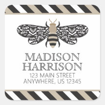 レイクウィングビーパーソナライズされた差出人住所ラベル