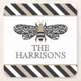 レイクウィングビーパーソナライズされた紙コースター スクエアペーパーコースター