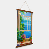 レイクウィンド絵画ウの風景 吊り下げ型タペストリー (傾斜あり)