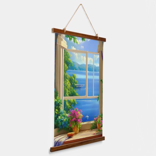 レイクウィンド絵画ウの風景 吊り下げ型タペストリー (傾斜あり)