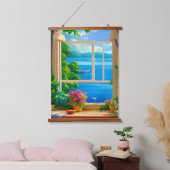 レイクウィンド絵画ウの風景 吊り下げ型タペストリー (寝室)