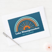 レイクウィンニペサウキーニューハンプシャーレインボー 長方形シール (封筒)