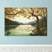 レイクウィンニペスオーキーニューハンプシャーホームウォールデコール キャンバスプリント (インサイチュ (ウッドフロア))