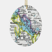 レイクウィンニペスオーキーマップセラミックオーナメント セラミックオーナメント (右)