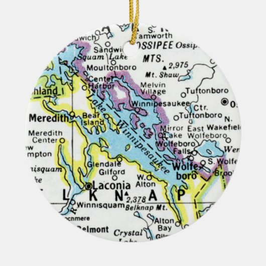 レイクウィンニペスオーキーマップセラミックオーナメント セラミックオーナメント (正面)