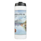 レイクウォーターの色で退職ギフト魚釣り タンブラー (正面)