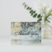 レイクウォーターグリーン&金ゴールド絵画ズサンキューカード 案内状 (スタンド正面)