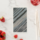 レイクウォーターブルーベージュブラック対角線ストライプ (インサイチュ)