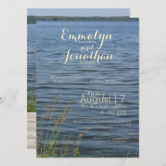 レイクウォーター招待状 招待状 (正面/裏面)