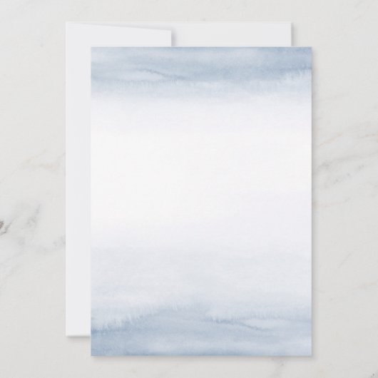 レイクウォーター染色 |カスタム |ブライダルシャワー 招待状 (裏面)