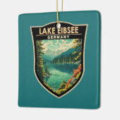 レイクエイブゼドイツトラベルアートヴィンテージ セラミックオーナメント (左)