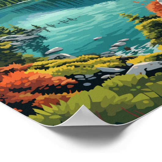 レイクエイブゼドイツトラベルアートヴィンテージ ポスター (角)