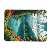 レイクエイブゼドイツトラベルアートヴィンテージ マグネット (横)