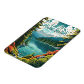 レイクエイブゼドイツトラベルアートヴィンテージ マグネット (左側)