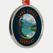 レイクエイブゼドイツレトロ動揺してサークル メタルオーナメント (右)