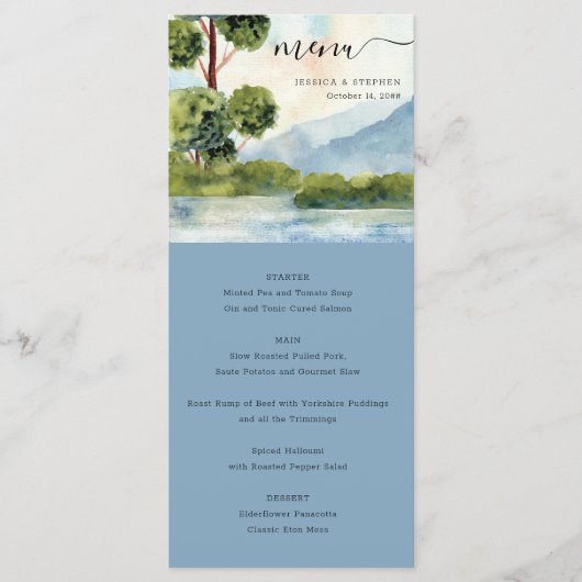 レイクエバーグリーンウォーターカラーダスティーバラ結婚ズ メニュー (正面)