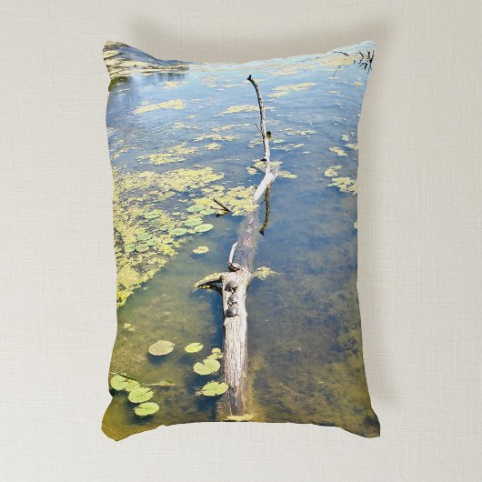 レイクエリーメトロパークタートルログ水平 アクセントクッション