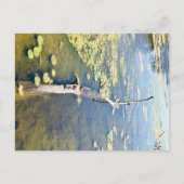 レイクエリーメトロパークタートルログ水平 ポストカード (正面)